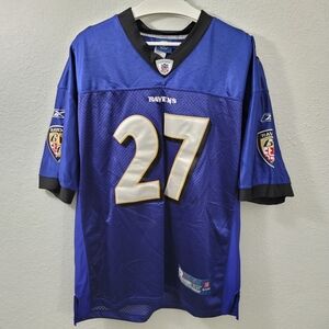 Ray Rice Baltimore Ravens Football Jersey Reebok Onfield #27 Mens Size 52 Blue